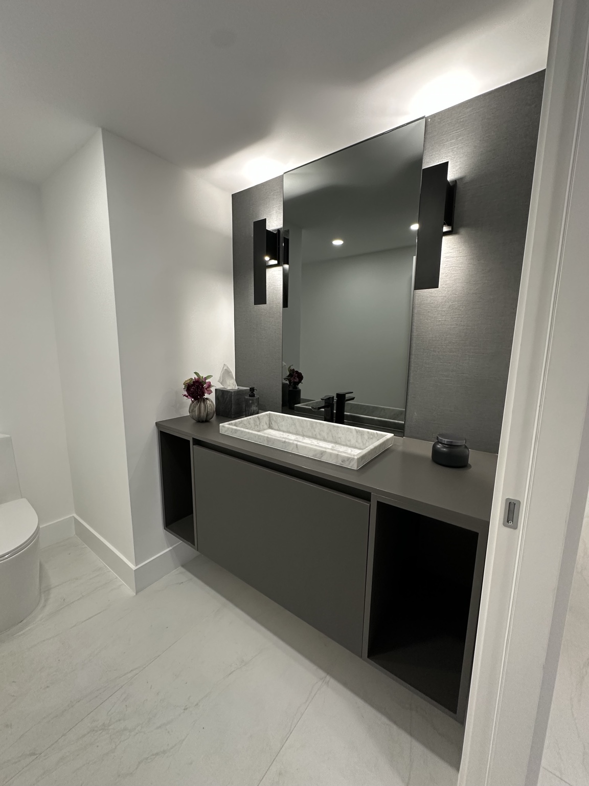 Bathroom vanity installation